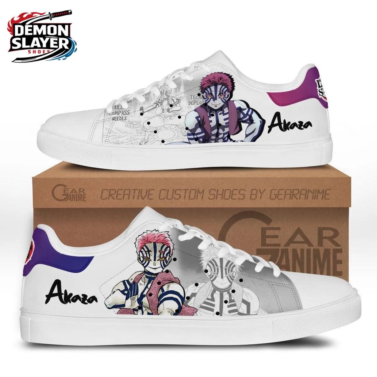White Purple Manga Portrait Akaza Court Shoes – Demon Slayer Akaza Shoes White Purple Manga Portrait Akaza Court Shoes – Demon Slayer Akaza Shoes