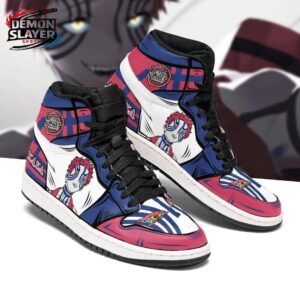 Akaza High-Top Leather Sneakers Demon Slayer Custom Anime Shoes For Fans 1