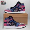 Pink Blue Portrait Akaza High-Top Leather Sneakers – Demon Slayer Akaza Shoes
