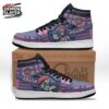 Pink Blue Striped Akaza High-Top Leather Sneakers – Demon Slayer Akaza Shoes Pink Blue Striped Akaza High-Top Leather Sneakers – Demon Slayer Akaza Shoes