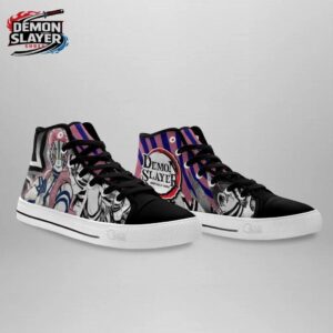 Akaza High Tops Canvas Shoes Demon Slayer Custom Collector Anime Sneakers 1