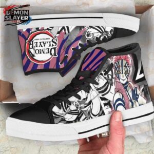 Akaza High Tops Canvas Shoes Demon Slayer Custom Collector Anime Sneakers 2