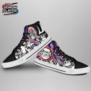Akaza High Tops Canvas Shoes Demon Slayer Custom Collector Anime Sneakers 3