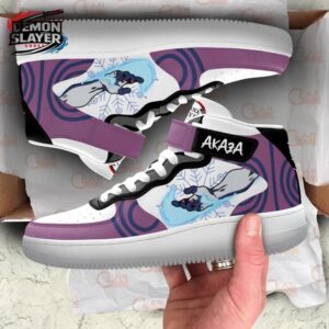 Akaza Mid-Top Strap Leather Sneakers Demon Slayer Epic Otaku Fashion Shoes 3
