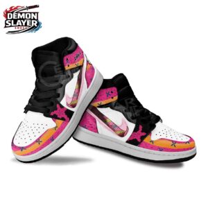 Daki High-Top Leather Sneakers Demon Slayer Stylish Custom Anime Sneakers 1