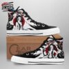 Pink Orange Floral Daki High-Top Leather Sneakers – Demon Slayer Daki Shoes Pink Orange Floral Daki High-Top Leather Sneakers – Demon Slayer Daki Shoes