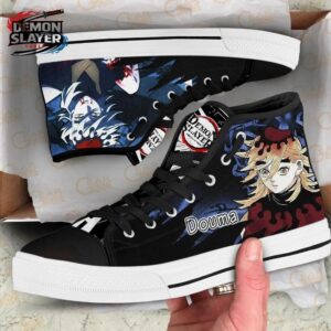 Douma High Tops Canvas Shoes Demon Slayer Streetwear Collector Anime Sneakers 1