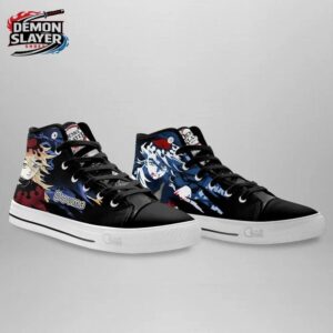 Douma High Tops Canvas Shoes Demon Slayer Streetwear Collector Anime Sneakers 2