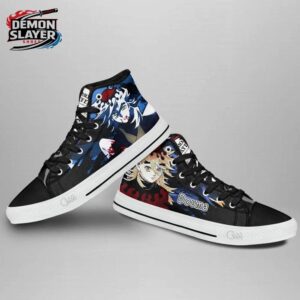 Douma High Tops Canvas Shoes Demon Slayer Streetwear Collector Anime Sneakers 3