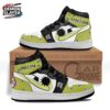 Olive Green Prayer Bead Eye Symbol Gyomei High-Top Leather Sneakers – Demon Slayer Gyomei Himejima Shoes
