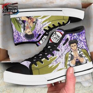 Gyomei High Tops Canvas Shoes Demon Slayer Exclusive Otaku Fashion Shoes 1