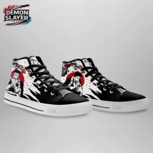 Gyomei High Tops Canvas Shoes Demon Slayer Streetwear Collector Anime Sneakers 2