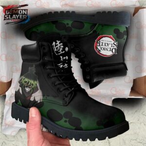 Gyutaro Combat Boots Demon Slayer Custom Custom Anime Sneakers 1