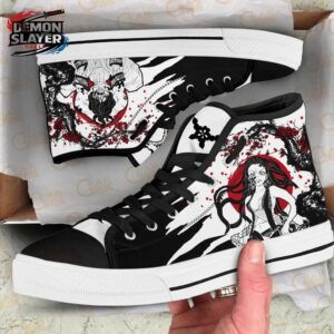 Gyutaro Daki High Tops Canvas Shoes Demon Slayer Legendary Anime Gift For Fans 1