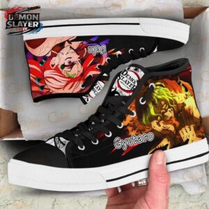 Gyutaro Daki High Tops Canvas Shoes Demon Slayer Streetwear Custom Anime Sneakers 1