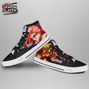 Gyutaro Daki High Tops Canvas Shoes Demon Slayer Streetwear Custom Anime Sneakers 3