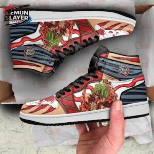 Gyutaro High-Top Leather Sneakers Demon Slayer Premium Anime Gift For Fans 1