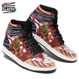 Gyutaro High-Top Leather Sneakers Demon Slayer Premium Anime Gift For Fans 3