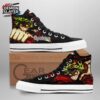 Black White Manga Portrait Kanao High Tops Canvas Shoes – Demon Slayer Kanao Tsuyuri Shoes