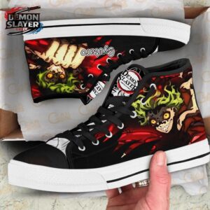 Gyutaro High Tops Canvas Shoes Demon Slayer Custom Streetwear Sneakers 1