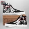 Gray Red Blood Sickle Gyutaro High-Top Leather Sneakers – Demon Slayer Gyutaro Shoes