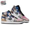 Pink Blue Boar Eye Blade Inosuke High-Top Leather Sneakers – Demon Slayer Inosuke Hashibira Shoes