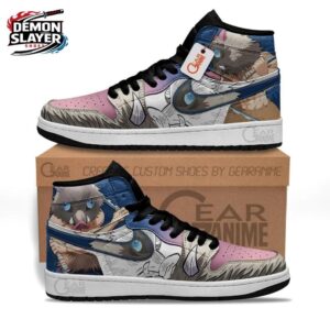 Inosuke High-Top Leather Sneakers Demon Slayer Exclusive Collector Anime Sneakers 1
