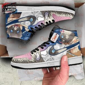 Inosuke High-Top Leather Sneakers Demon Slayer Exclusive Collector Anime Sneakers 2