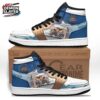 Blue Tan Boar Fur Blade Inosuke High-Top Leather Sneakers – Demon Slayer Inosuke Hashibira Shoes Blue Tan Boar Fur Blade Inosuke High-Top Leather Sneakers – Demon Slayer Inosuke Hashibira Shoes