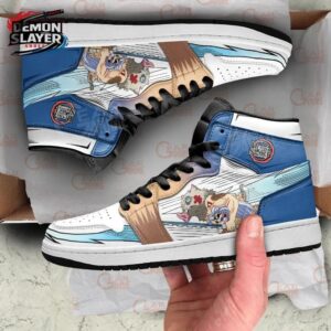 Inosuke High-Top Leather Sneakers Demon Slayer Limited Custom Anime Sneakers 1