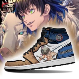 Inosuke High-Top Leather Sneakers Demon Slayer Stylish Anime Shoes For Fans 2