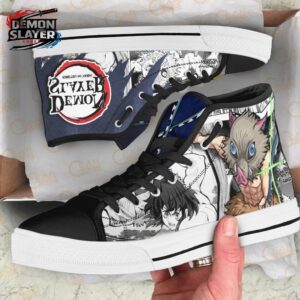 Inosuke High Tops Canvas Shoes Demon Slayer Epic Anime Shoes For Fans 1