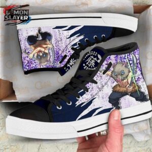 Inosuke High Tops Canvas Shoes Demon Slayer Exclusive Otaku Fashion Shoes 1