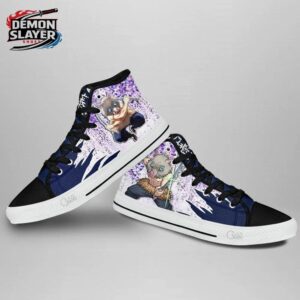 Inosuke High Tops Canvas Shoes Demon Slayer Exclusive Otaku Fashion Shoes 2