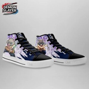 Inosuke High Tops Canvas Shoes Demon Slayer Exclusive Otaku Fashion Shoes 3