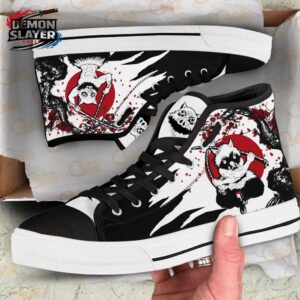 Inosuke High Tops Canvas Shoes Demon Slayer Unique Anime Gift For Fans 1