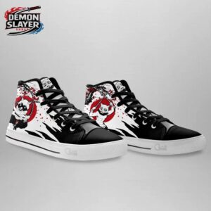 Inosuke High Tops Canvas Shoes Demon Slayer Unique Anime Gift For Fans 2