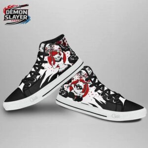 Inosuke High Tops Canvas Shoes Demon Slayer Unique Anime Gift For Fans 3