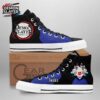 Black Gray Dual Portrait Boar Mask Inosuke High Tops Canvas Shoes – Demon Slayer Inosuke Hashibira Shoes