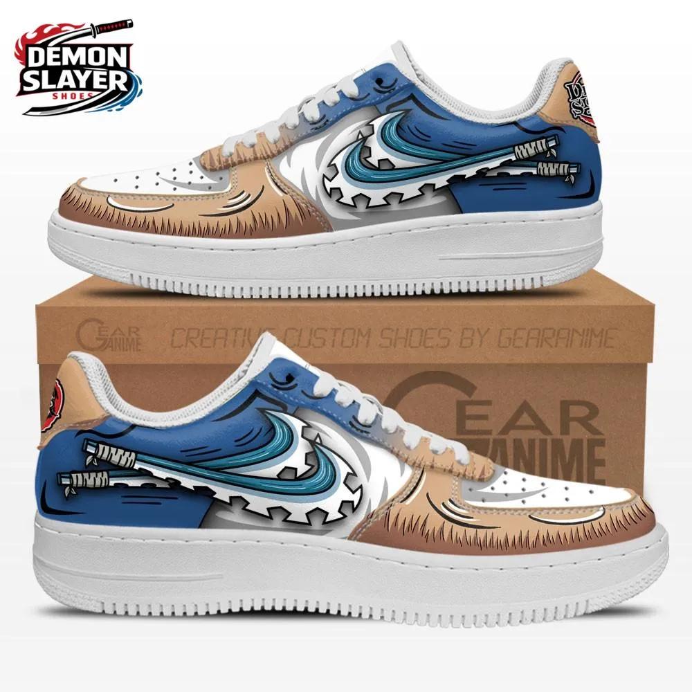 Blue Tan Boar Fur Blade Inosuke Low-Top Leather Sneakers – Demon Slayer Inosuke Hashibira Shoes Blue Tan Boar Fur Blade Inosuke Low-Top Leather Sneakers – Demon Slayer Inosuke Hashibira Shoes