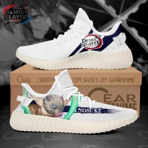 White Mint Boar Mask Inosuke Mesh Runners Shoes – Demon Slayer Inosuke Hashibira Shoes