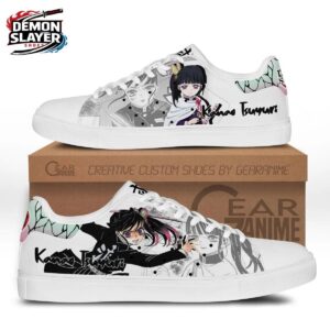 White Black Manga Portrait Kanao Court Shoes – Demon Slayer Kanao Tsuyuri Shoes