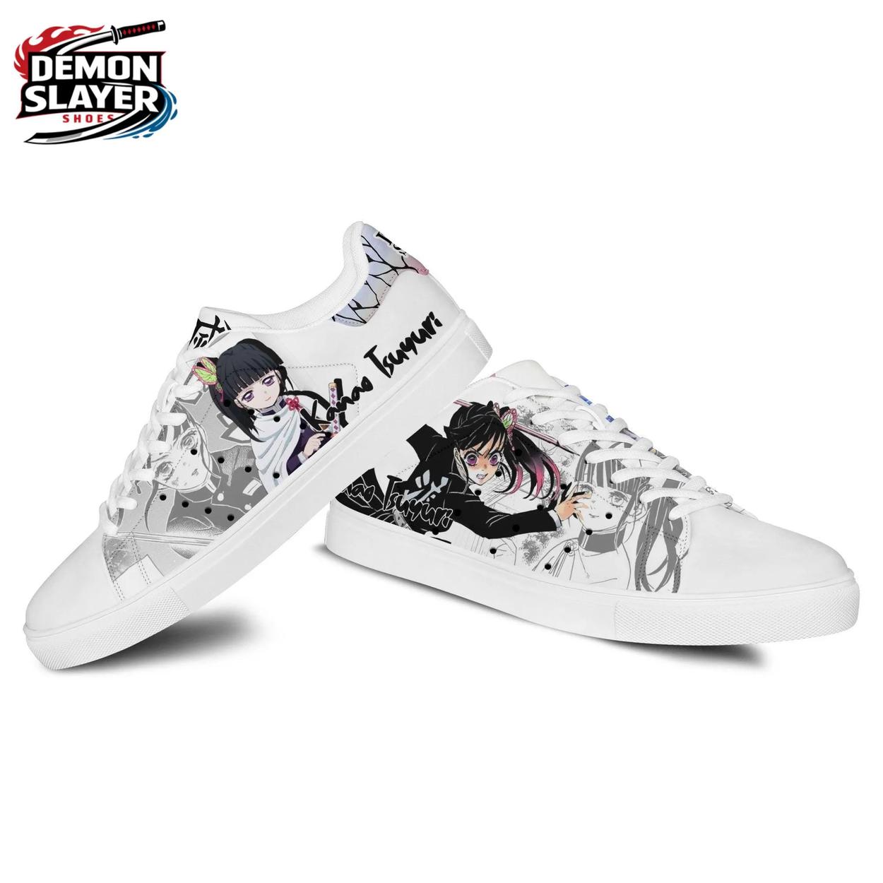 White Black Manga Portrait Kanao Court Shoes – Demon Slayer Kanao Tsuyuri Shoes White Black Manga Portrait Kanao Court Shoes – Demon Slayer Kanao Tsuyuri Shoes