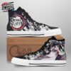 Black White Red Circle Manga Kanao High Tops Canvas Shoes – Demon Slayer Kanao Tsuyuri Shoes
