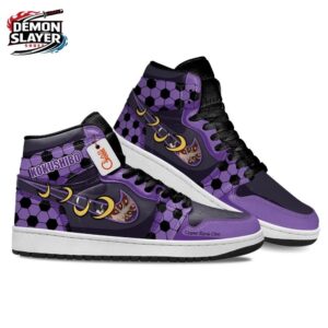 Kokushibo High-Top Leather Sneakers Demon Slayer Custom Collector Anime Sneakers 2
