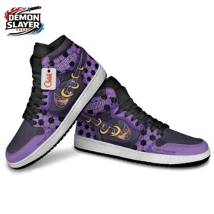 Kokushibo High-Top Leather Sneakers Demon Slayer Custom Collector Anime Sneakers 3