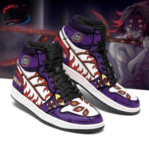 Kokushibo High-Top Leather Sneakers Demon Slayer Exclusive Anime Gift For Fans 1