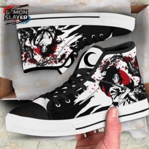 Kokushibo High Tops Canvas Shoes Demon Slayer Stylish Collector Anime Sneakers 1