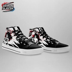 Kokushibo High Tops Canvas Shoes Demon Slayer Stylish Collector Anime Sneakers 2