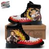 Red Green Tanjiro Nezuko Portrait High-Top Leather Sneakers – Demon Slayer Nezuko Shoes